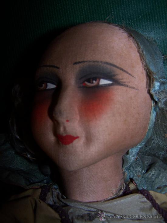 Mu&ntilde;ecas extranjeras: ANTIQUE DOLL - MU&Ntilde;ECA ANTIGUA DE TELA - Foto 5