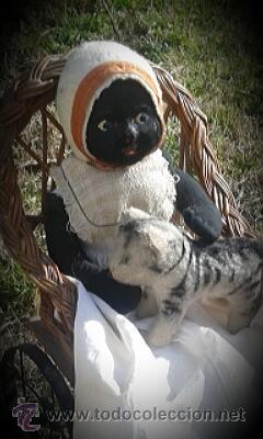 Mu&ntilde;ecas extranjeras: Antigua primitiva mu&ntilde;eca de trapo - Foto 1