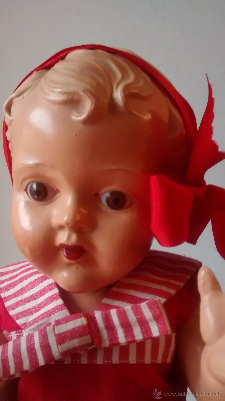 Mu&ntilde;ecas extranjeras: preciosa mu&ntilde;eca de celuloide marcada - Foto 1