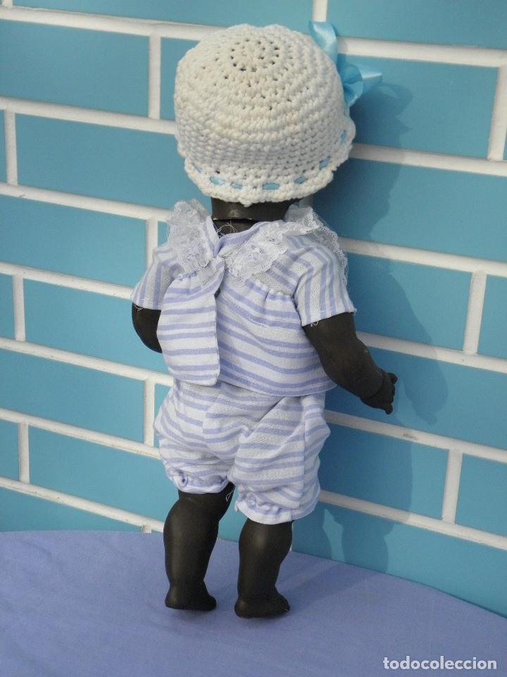Mu&ntilde;ecas extranjeras: Mu&ntilde;eco beb&eacute; negro muy antiguo de 39 cm - Foto 3