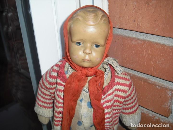Mu&ntilde;ecas extranjeras: MU&Ntilde;ECA, CABEZA CELULOIDE, CUERPO TRAPO, TOTAL ORIGINAL,EPOCA 2&ordm;WW, 40 CMS - Foto 5