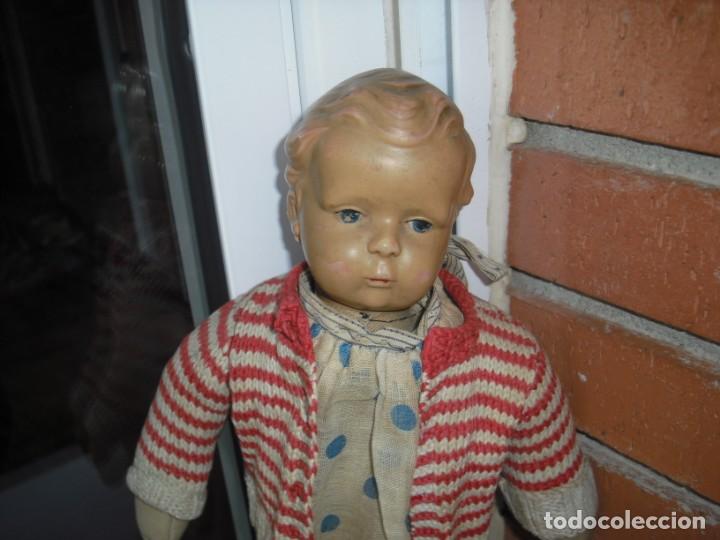 Mu&ntilde;ecas extranjeras: MU&Ntilde;ECA, CABEZA CELULOIDE, CUERPO TRAPO, TOTAL ORIGINAL,EPOCA 2&ordm;WW, 40 CMS - Foto 6