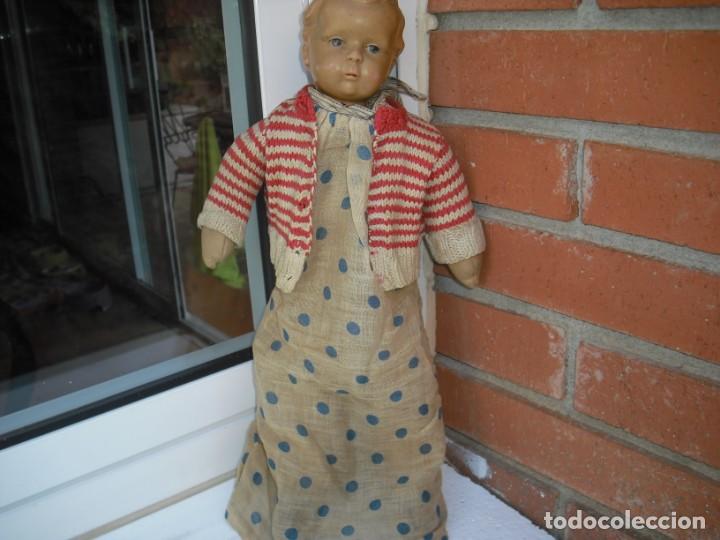 Mu&ntilde;ecas extranjeras: MU&Ntilde;ECA, CABEZA CELULOIDE, CUERPO TRAPO, TOTAL ORIGINAL,EPOCA 2&ordm;WW, 40 CMS - Foto 7