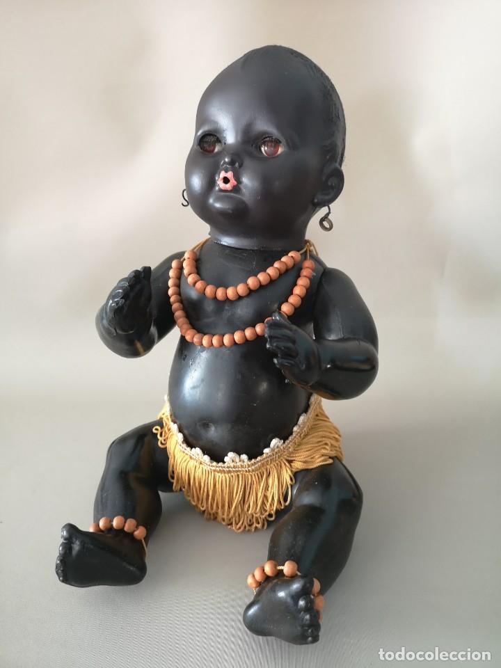 precioso muñeco negro bebe ,brit patt ,años - Other antique international dolls on todocoleccion