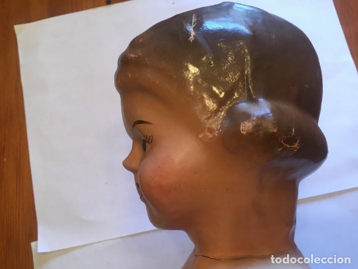 Mu&ntilde;ecas extranjeras: mu&ntilde;eca de carton piedra antigua - Foto 5