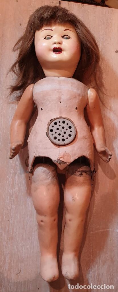 Mu&ntilde;ecas extranjeras: Mu&ntilde;eca antigua cart&oacute;n piedra - Foto 1