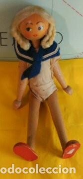 Mu&ntilde;ecas extranjeras: MU&Ntilde;ECA DE MADERA ALEMANA DE MADERA A&Ntilde;OS 40 - Foto 1