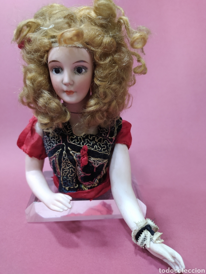 Mu&ntilde;ecas extranjeras: Busto mu&ntilde;eca de biscuit. 1920 - Foto 1