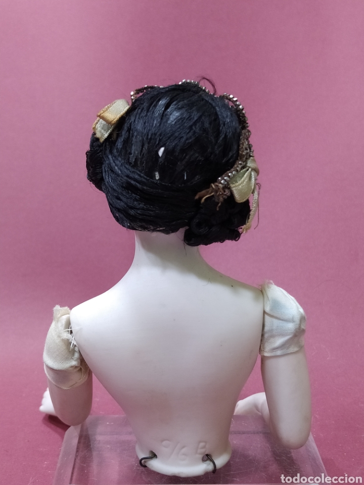 Mu&ntilde;ecas extranjeras: Busto de mu&ntilde;eca en biscuit, 1920 - Foto 4