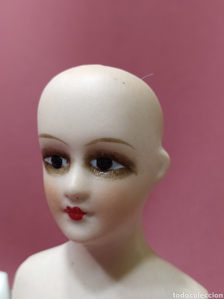 Mu&ntilde;ecas extranjeras: Busto de mu&ntilde;eca en biscuit - Foto 4