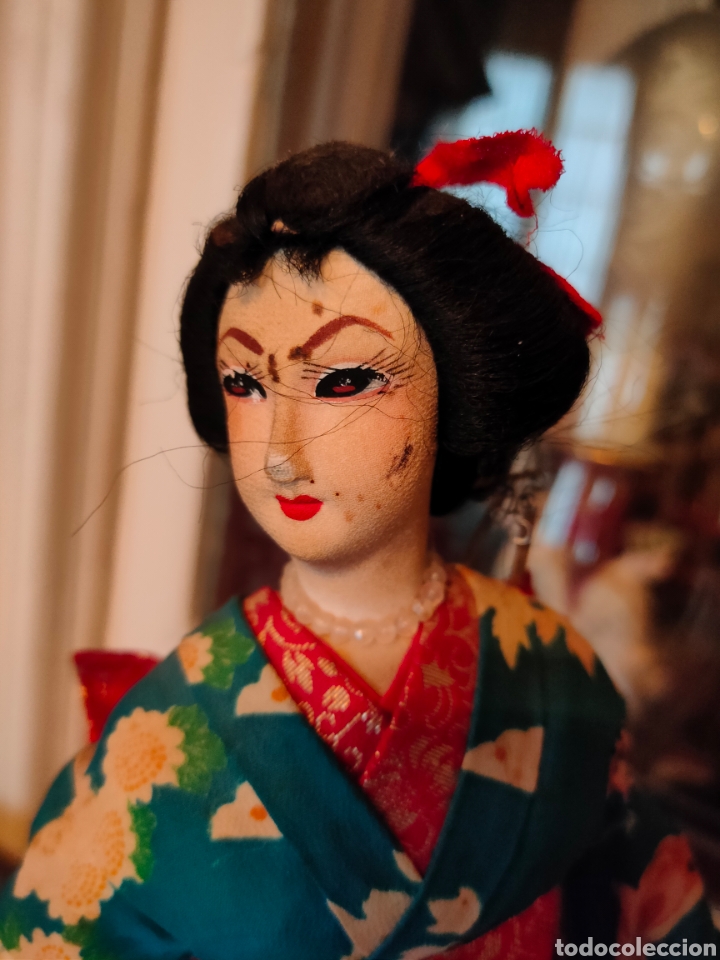 Mu&ntilde;ecas extranjeras: GEISHA DE TRAPO Y MADERA A&Ntilde;OS 40 - Foto 2