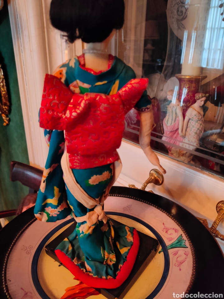 Mu&ntilde;ecas extranjeras: GEISHA DE TRAPO Y MADERA A&Ntilde;OS 40 - Foto 3