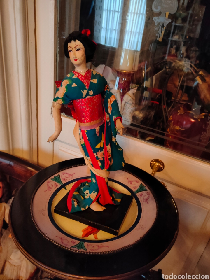 Mu&ntilde;ecas extranjeras: GEISHA DE TRAPO Y MADERA A&Ntilde;OS 40 - Foto 1