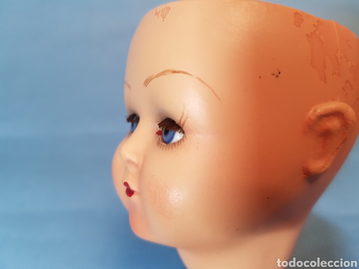 Mu&ntilde;ecas extranjeras: Cabeza de mu&ntilde;eca , celuloide , ojos de cristal - Foto 3