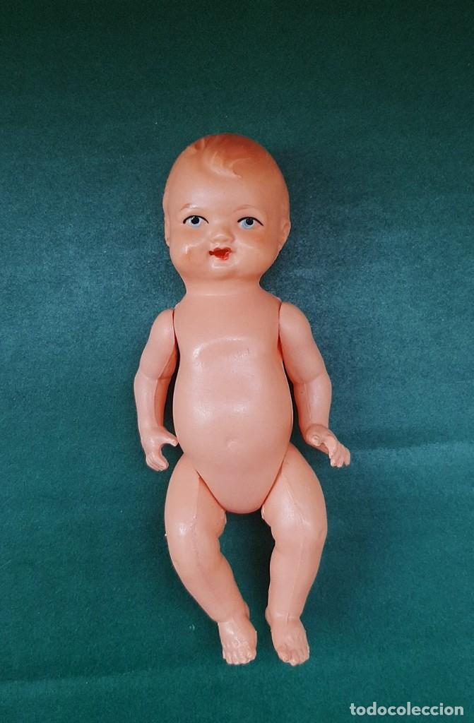 Mu&ntilde;ecas extranjeras: Mu&ntilde;eco beb&eacute; alem&aacute;n celuloide Minerva - Foto 2