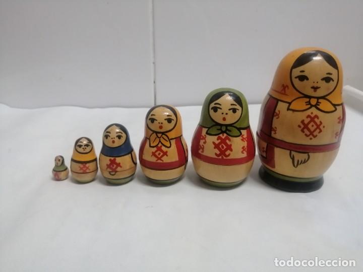 Mu&ntilde;ecas extranjeras: JUEGO DE 6 MU&Ntilde;ECAS DE MADERA RUSAS - Foto 1