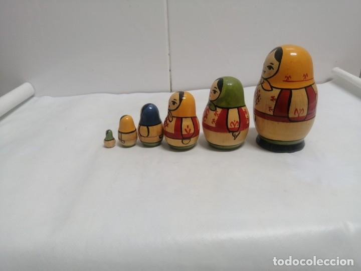 Mu&ntilde;ecas extranjeras: JUEGO DE 6 MU&Ntilde;ECAS DE MADERA RUSAS - Foto 2