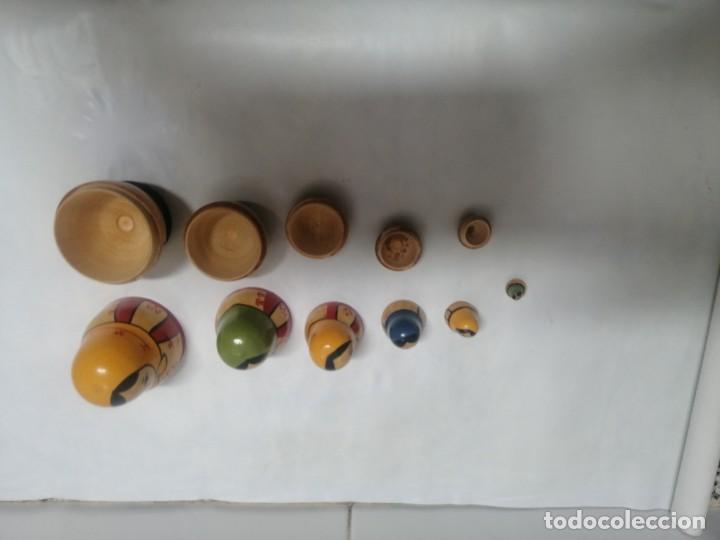 Mu&ntilde;ecas extranjeras: JUEGO DE 6 MU&Ntilde;ECAS DE MADERA RUSAS - Foto 4