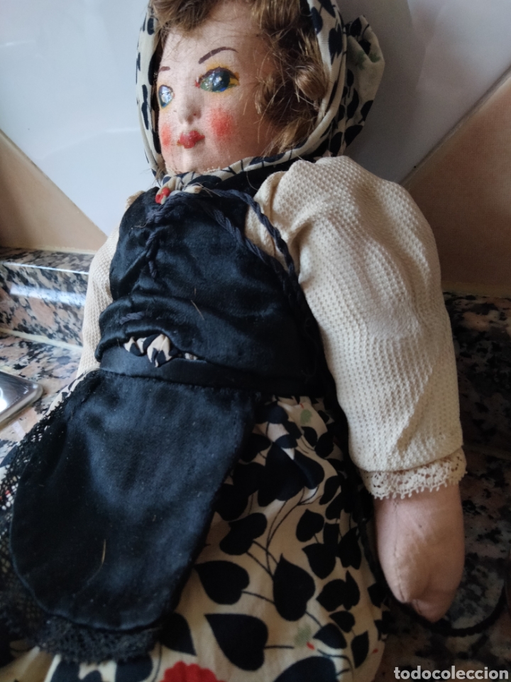 Mu&ntilde;ecas extranjeras: MU&Ntilde;ECA ANTIGUA DE TRAPO - Foto 4