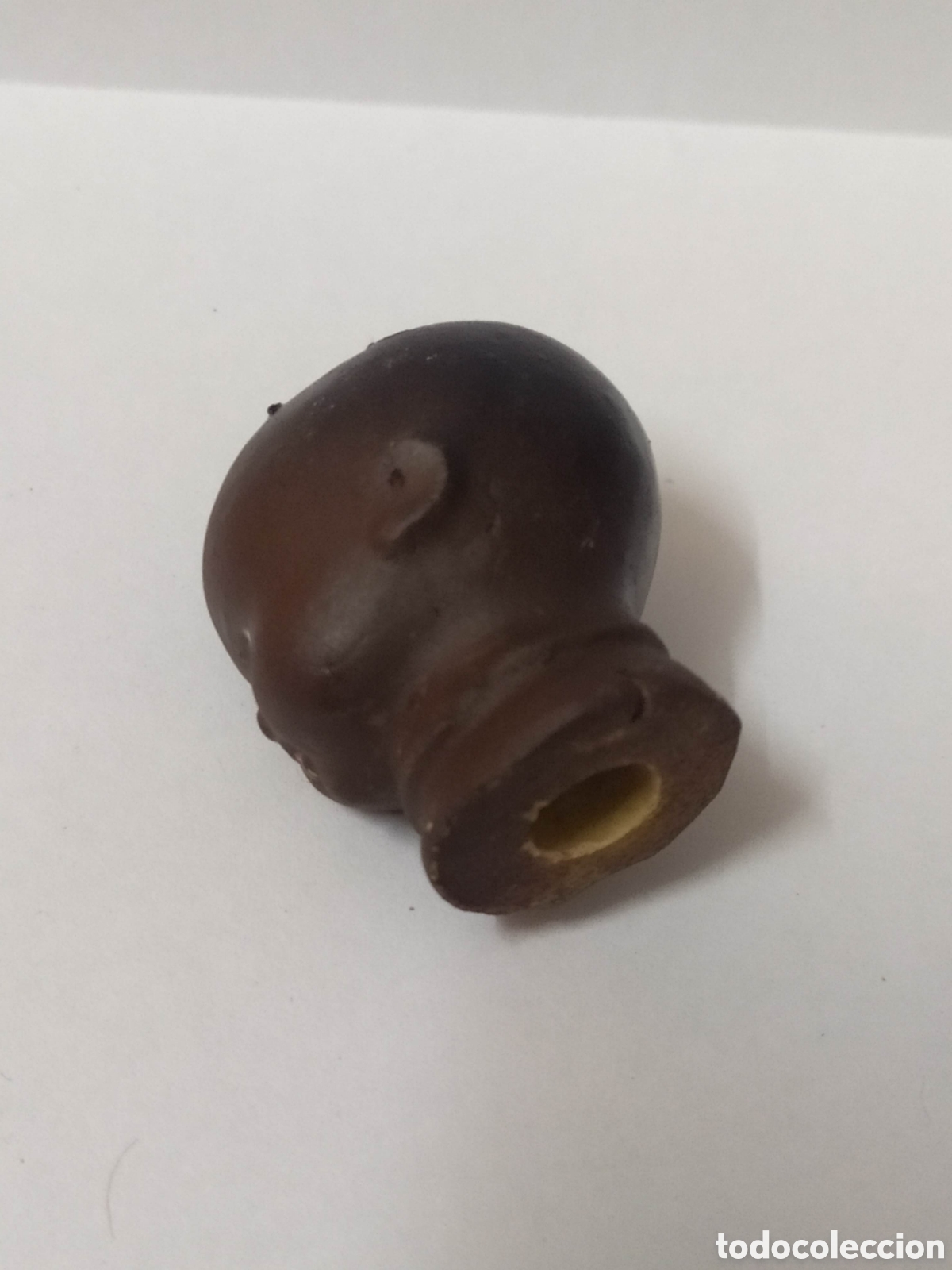 Mu&ntilde;ecas extranjeras: Cabeza mu&ntilde;eco terracota negro. 4cm - Foto 2