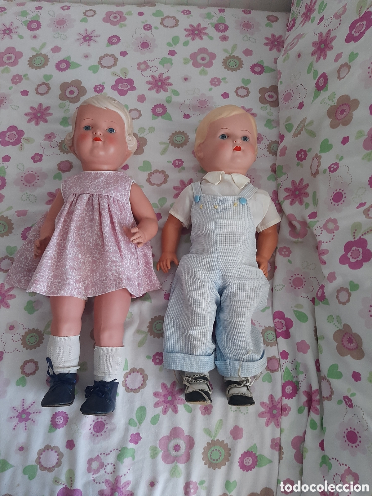 Mu&ntilde;ecas extranjeras: Pareja de Mu&ntilde;ecas de celuloide Schildkr&ouml;t - Foto 9