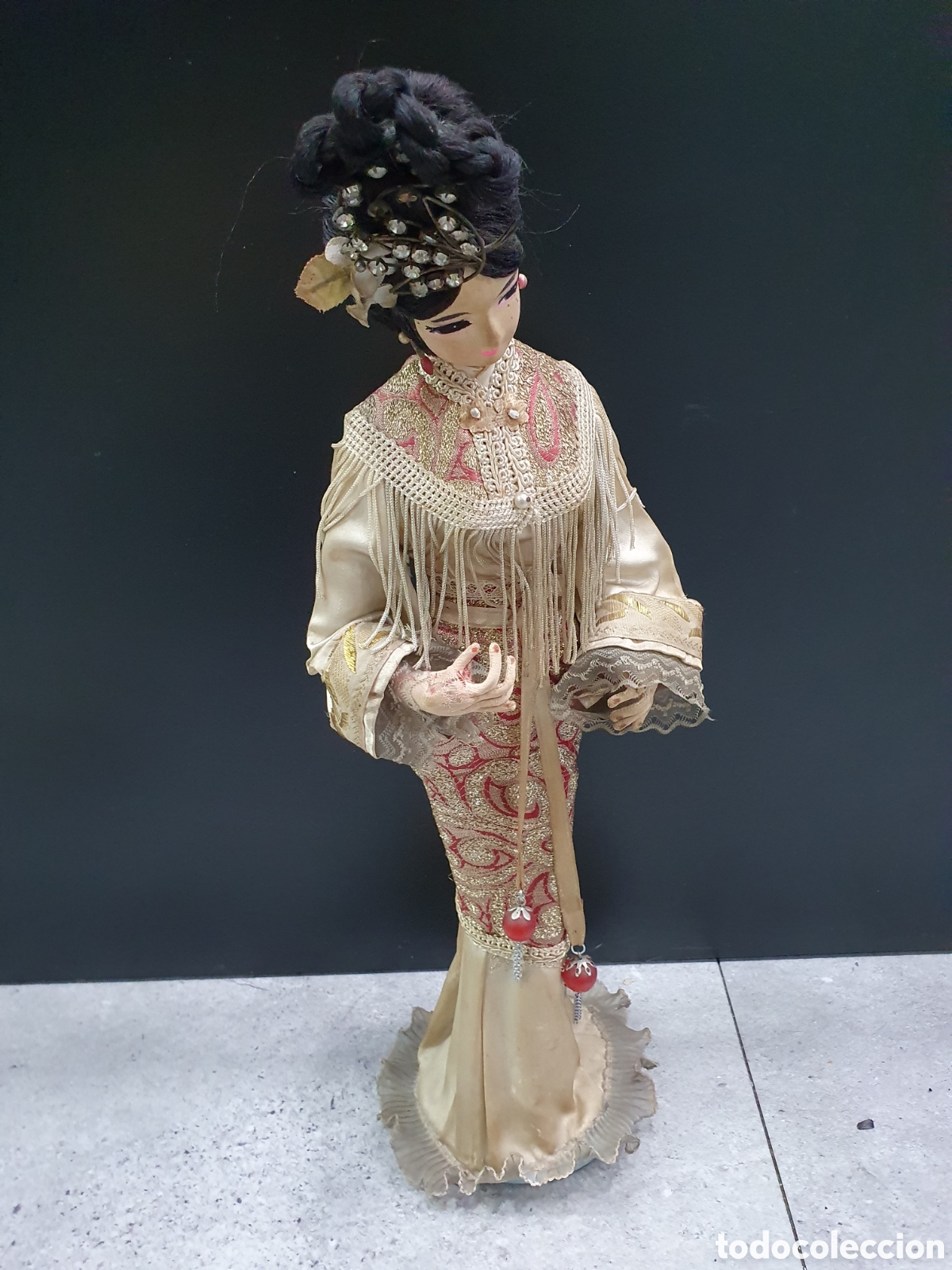 Mu&ntilde;ecas extranjeras: Mu&ntilde;eca en tela. Japonesa. (L88) - Foto 1