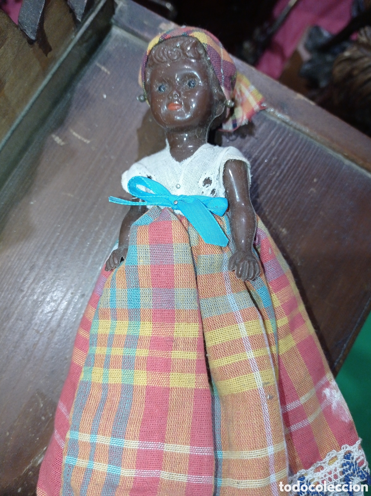 Mu&ntilde;ecas extranjeras: ANTIGUA MU&Ntilde;ECA DE CELULOIDE NEGRITA - Foto 1