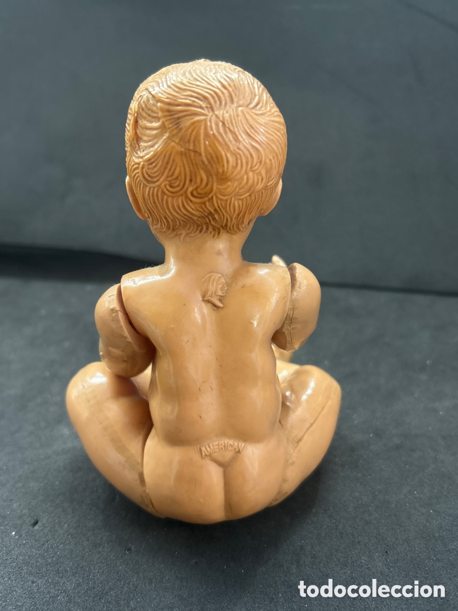 Mu&ntilde;ecas extranjeras: Mu&ntilde;eco celuloide marca American - Foto 2