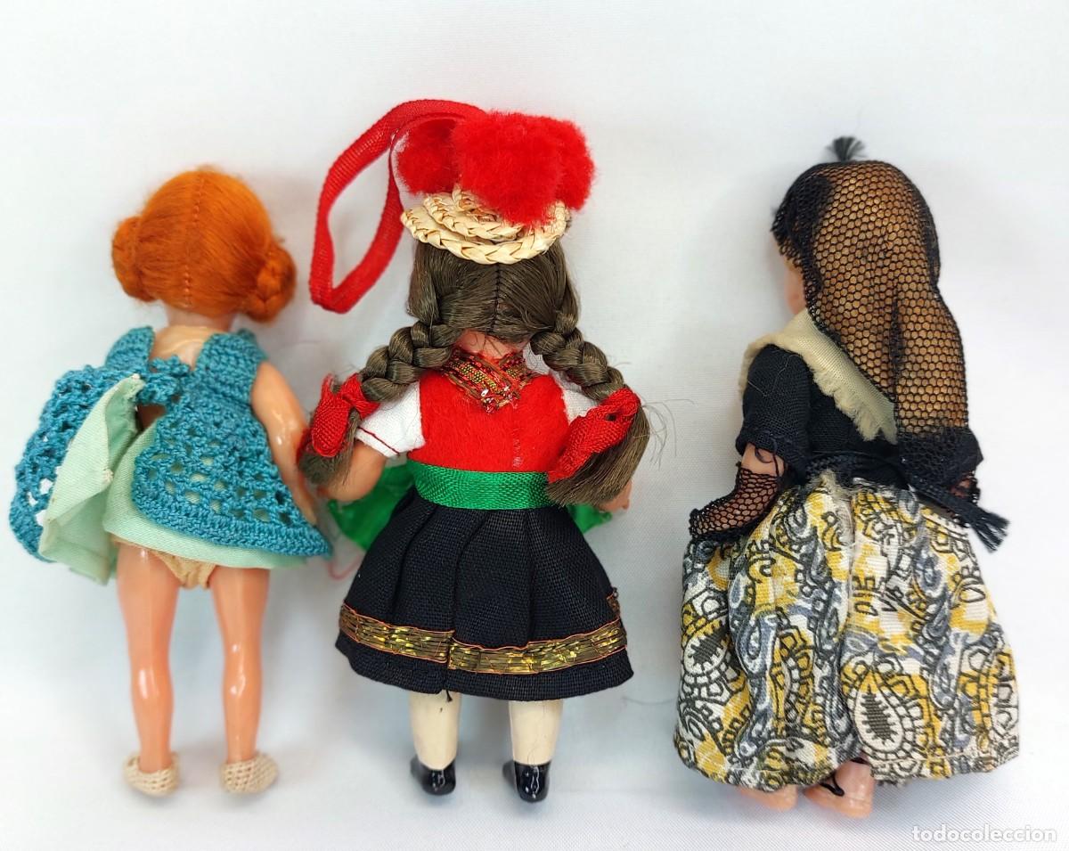 Mu&ntilde;ecas extranjeras: LOTE DE 3 MU&Ntilde;ECA DE CELULOIDE, MIDEN UNOS 10cm. - Foto 2