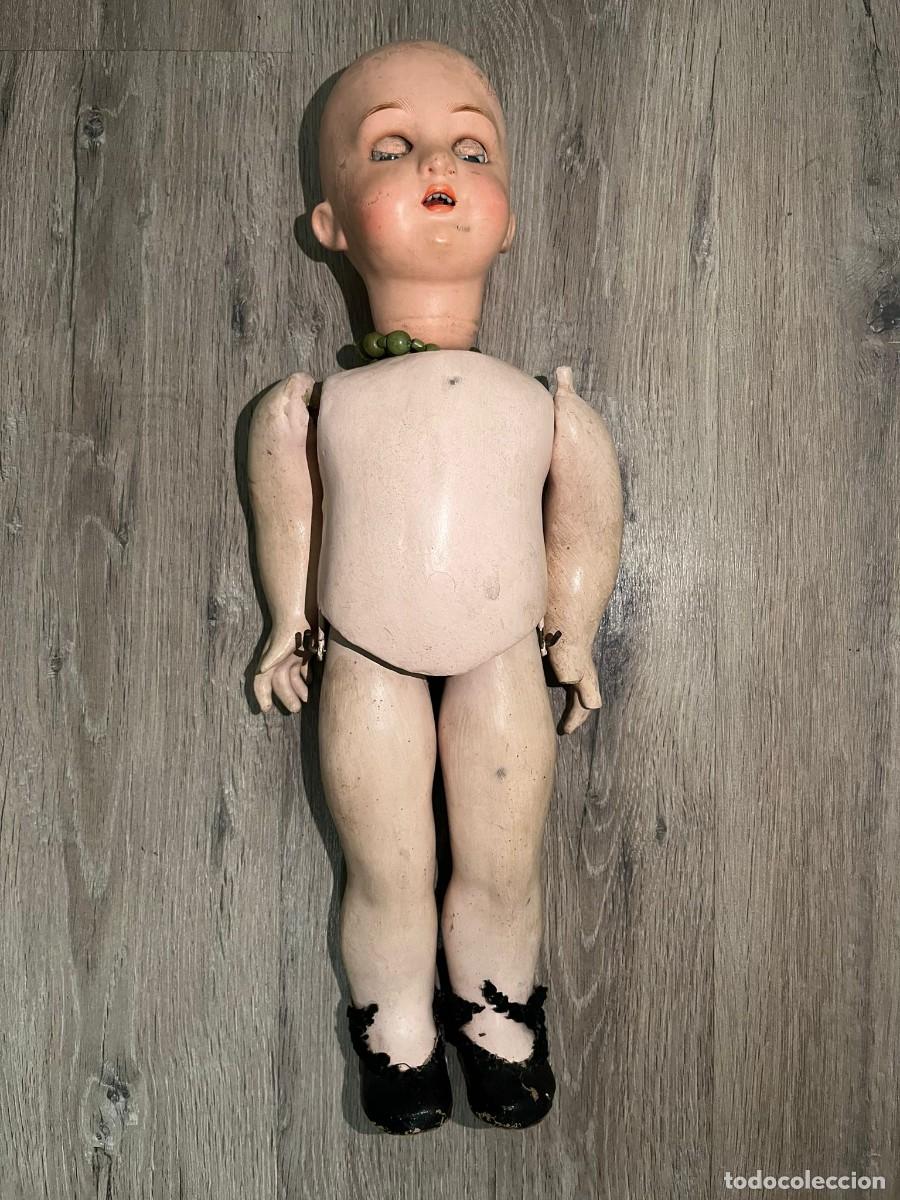 Mu&ntilde;ecas extranjeras: Mu&ntilde;eca Antigua Simon & Halbig Ojos Azules - Foto 1
