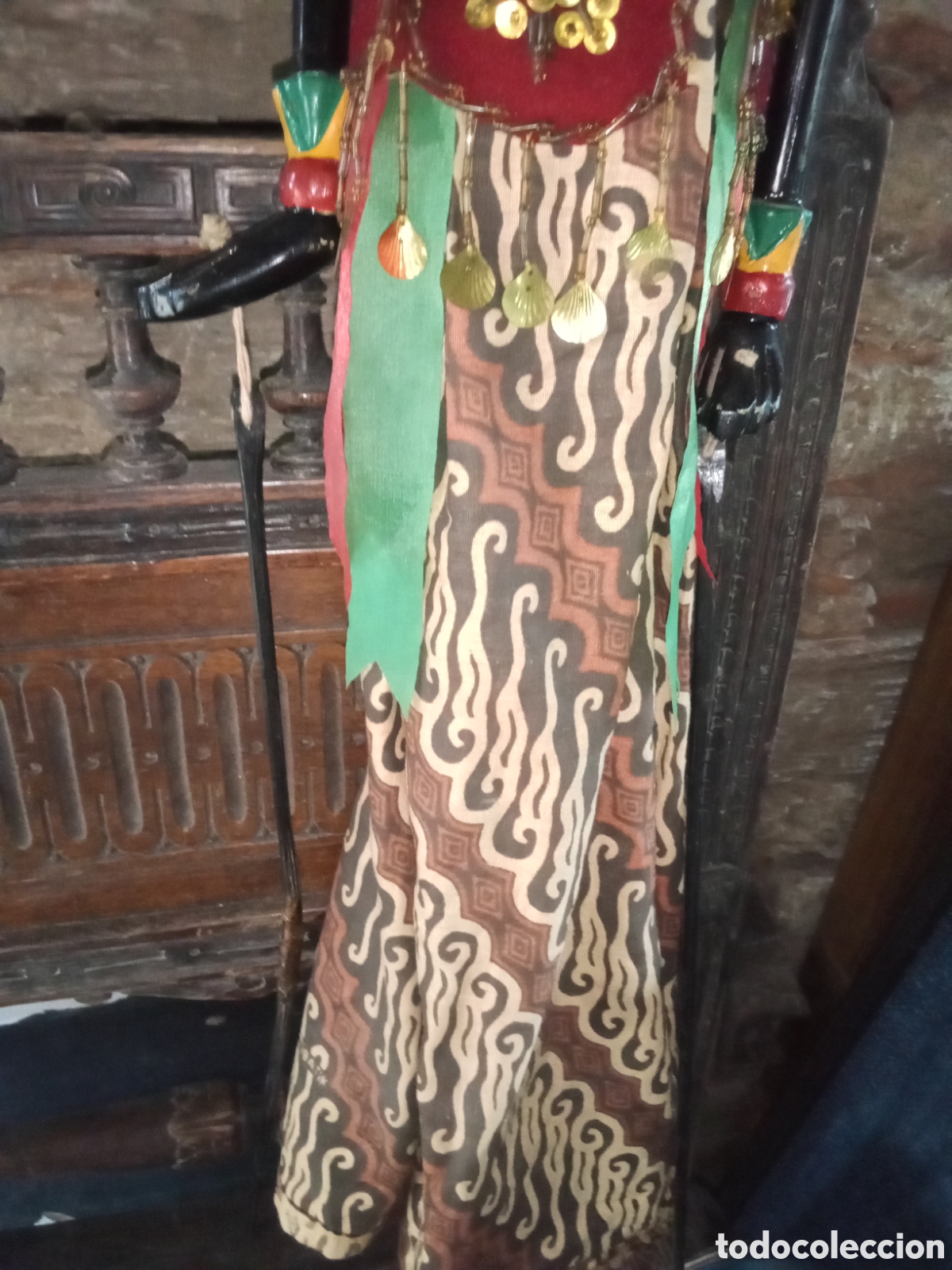 Mu&ntilde;ecas extranjeras: MARIONETA INDONESIA - MADERA POLICROMADA - Foto 4