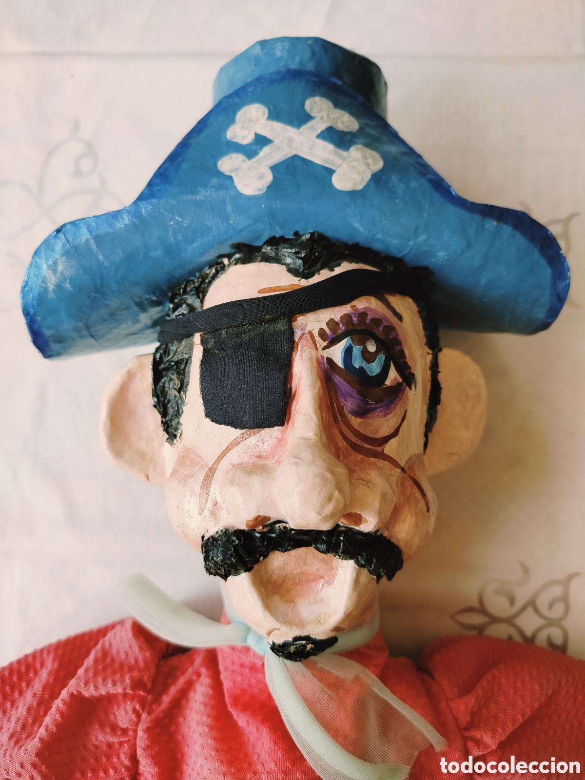 Mu&ntilde;ecas extranjeras: Mu&ntilde;eco Trapo/Papel Mach&eacute; De Cuba - Foto 2