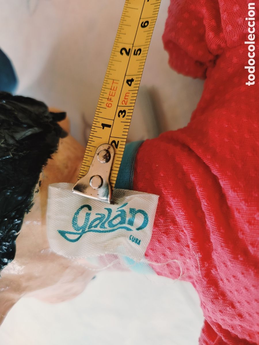 Mu&ntilde;ecas extranjeras: Mu&ntilde;eco Trapo/Papel Mach&eacute; De Cuba - Foto 3