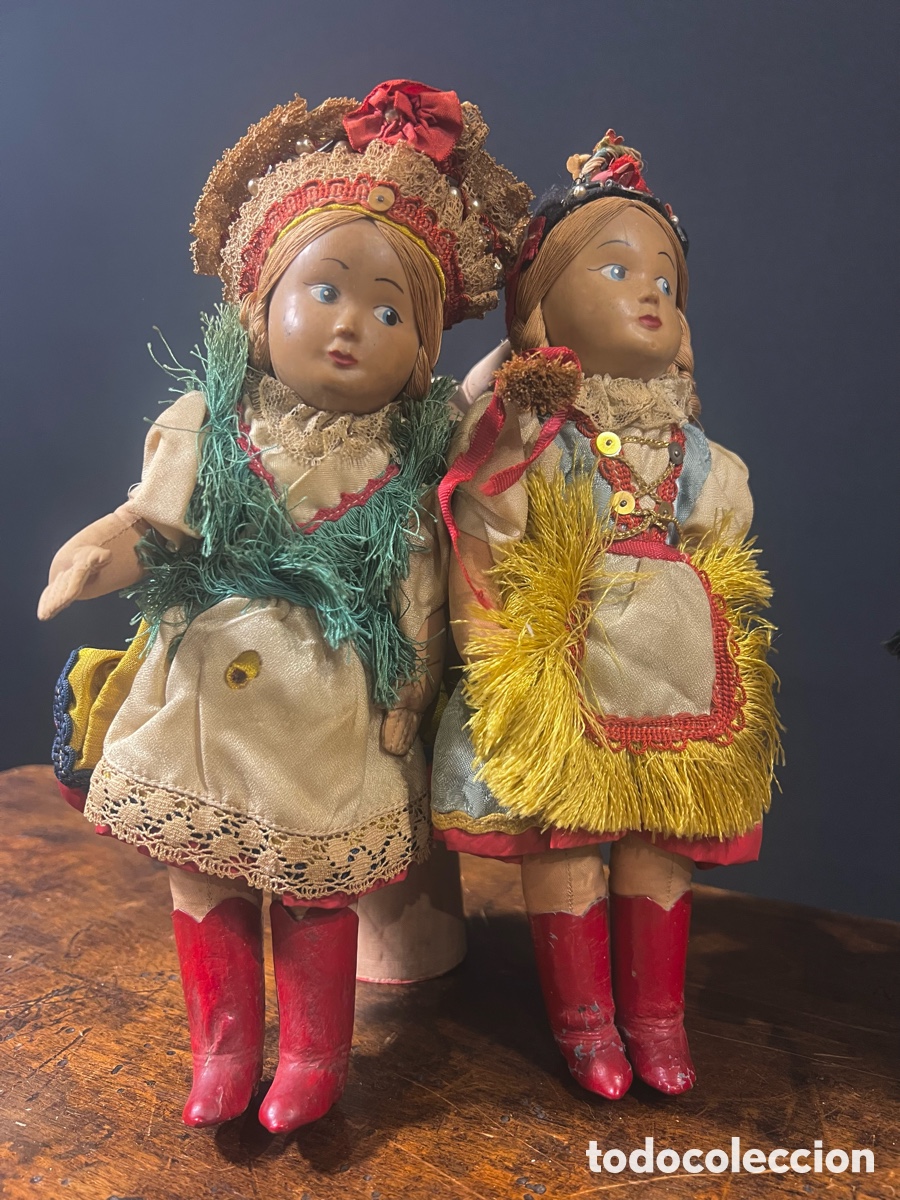 Mu&ntilde;ecas extranjeras: Colecci&oacute;n de 4 mu&ntilde;ecos. A&ntilde;os 30 - Foto 2
