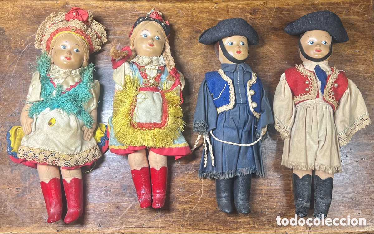 Mu&ntilde;ecas extranjeras: Colecci&oacute;n de 4 mu&ntilde;ecos. A&ntilde;os 30 - Foto 6