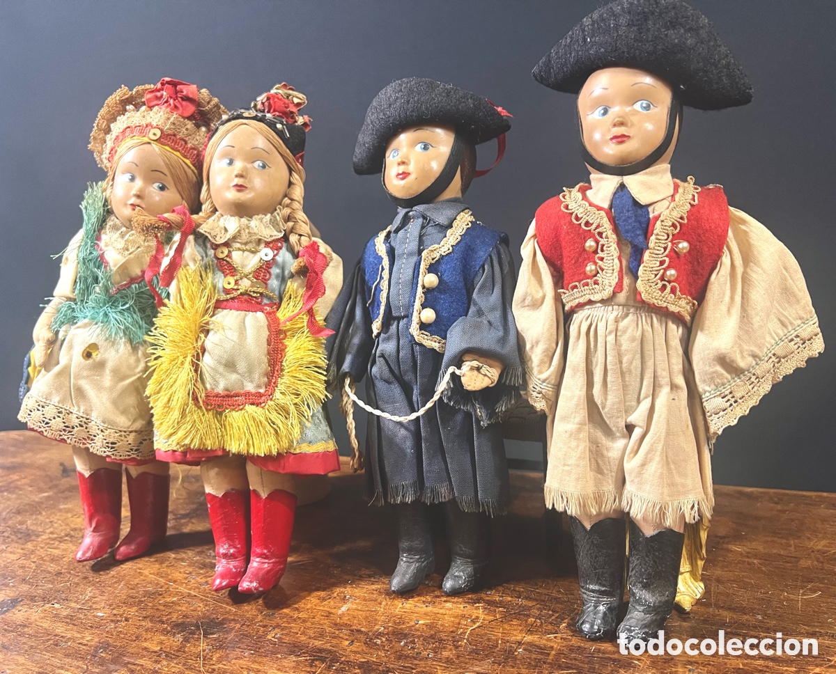Mu&ntilde;ecas extranjeras: Colecci&oacute;n de 4 mu&ntilde;ecos. A&ntilde;os 30 - Foto 14