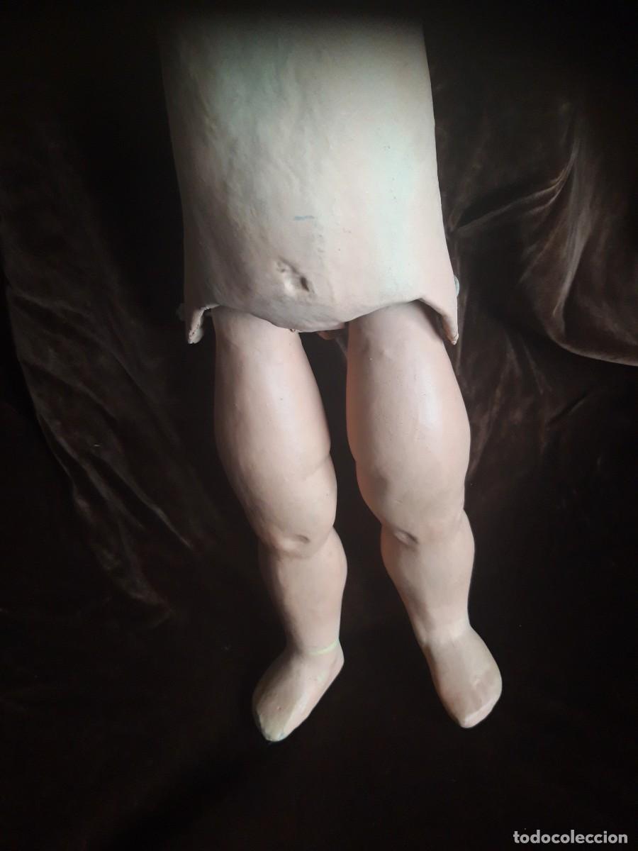 Mu&ntilde;ecas extranjeras: Mu&ntilde;eca andadora de composicion, para restaurar, hacia 1900. - Foto 3
