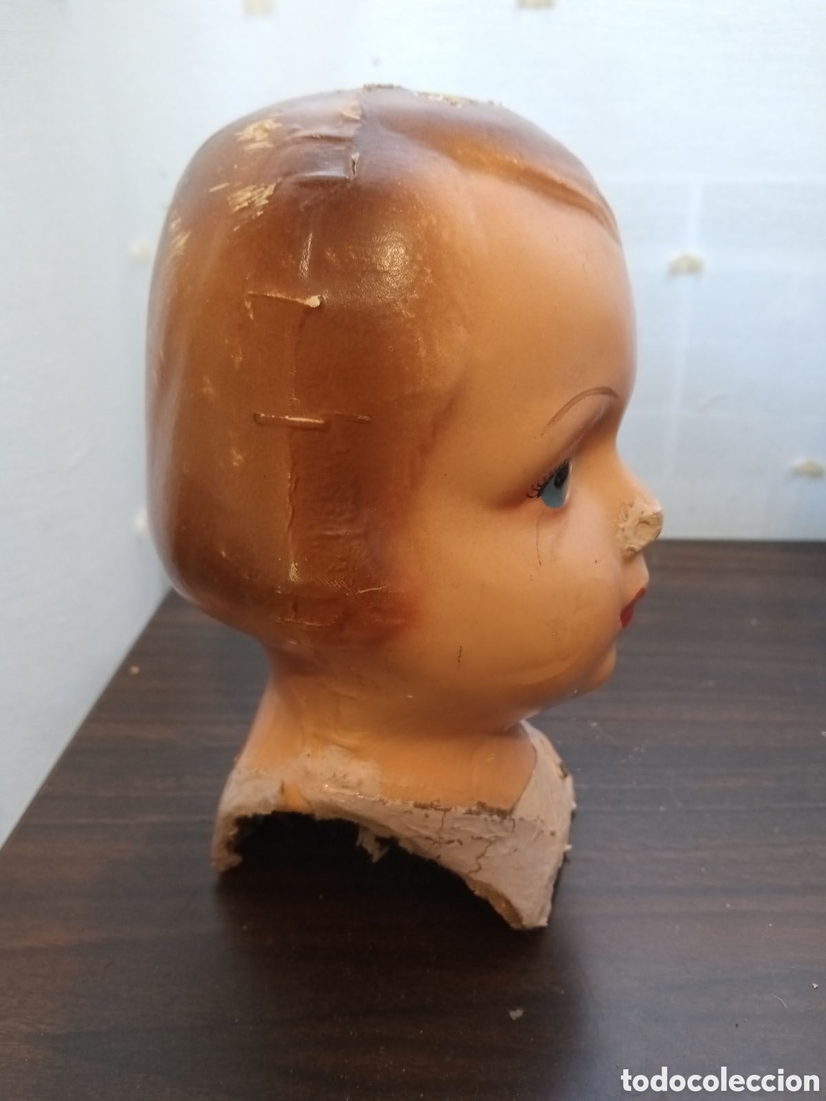 Mu&ntilde;ecas extranjeras: Busto de mu&ntilde;eca francesa en cart&oacute;n piedra - Foto 2