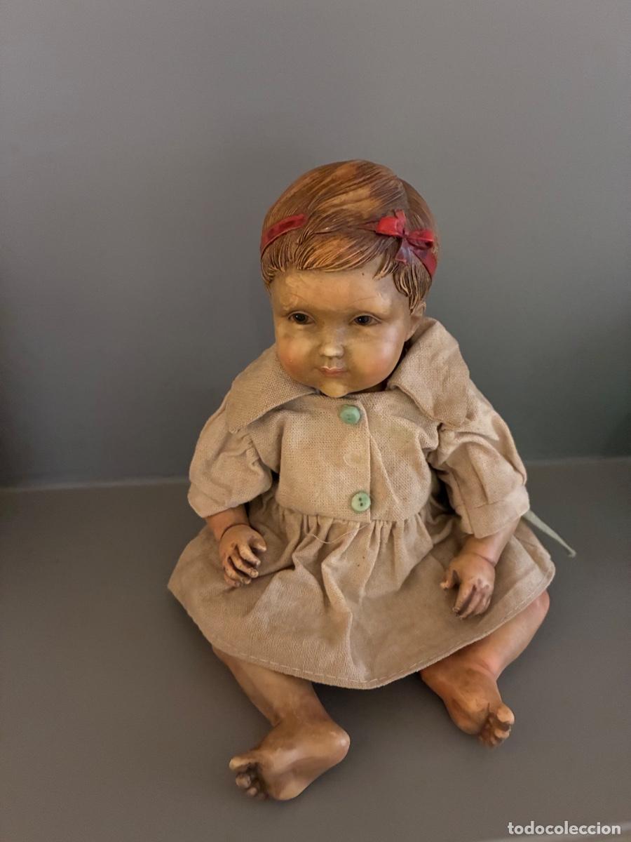 Mu&ntilde;ecas extranjeras: mu&ntilde;eca antigua de pasta - Foto 3