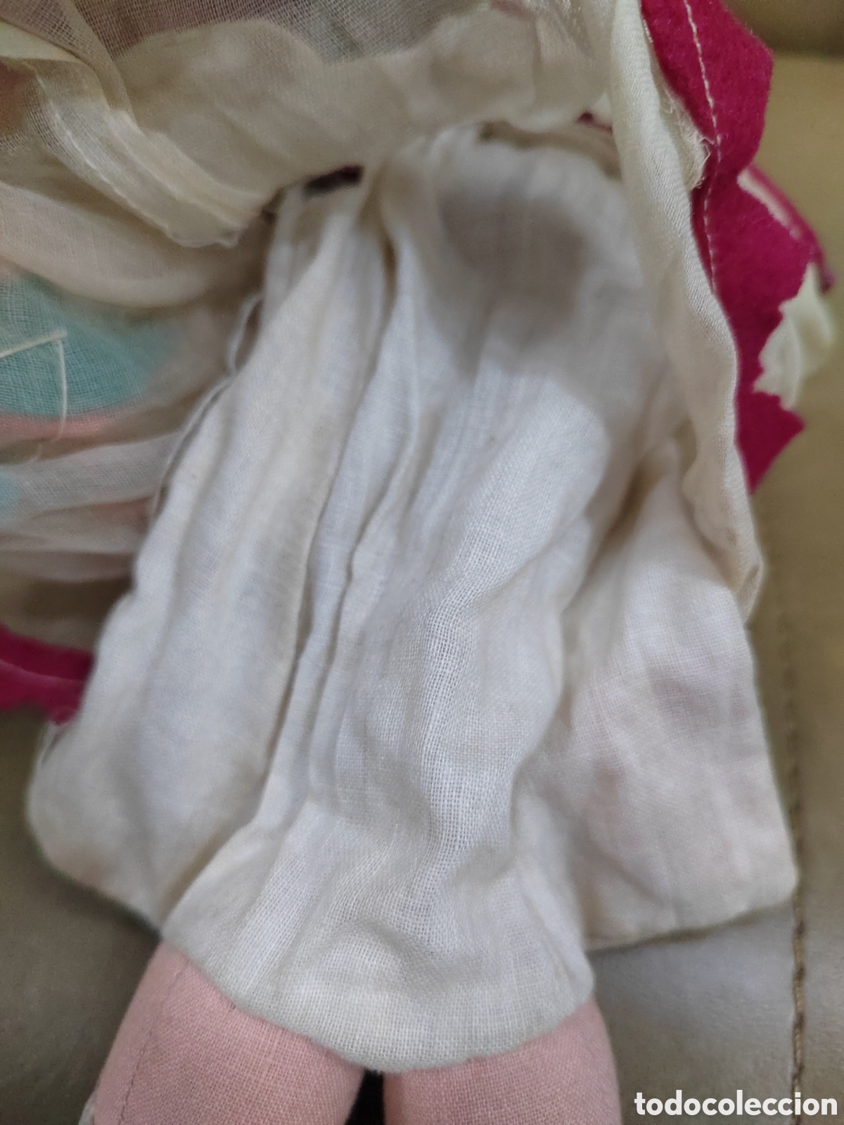 Mu&ntilde;ecas extranjeras: Antigua.mu&ntilde;eca trapo y cart&oacute;n - Foto 7