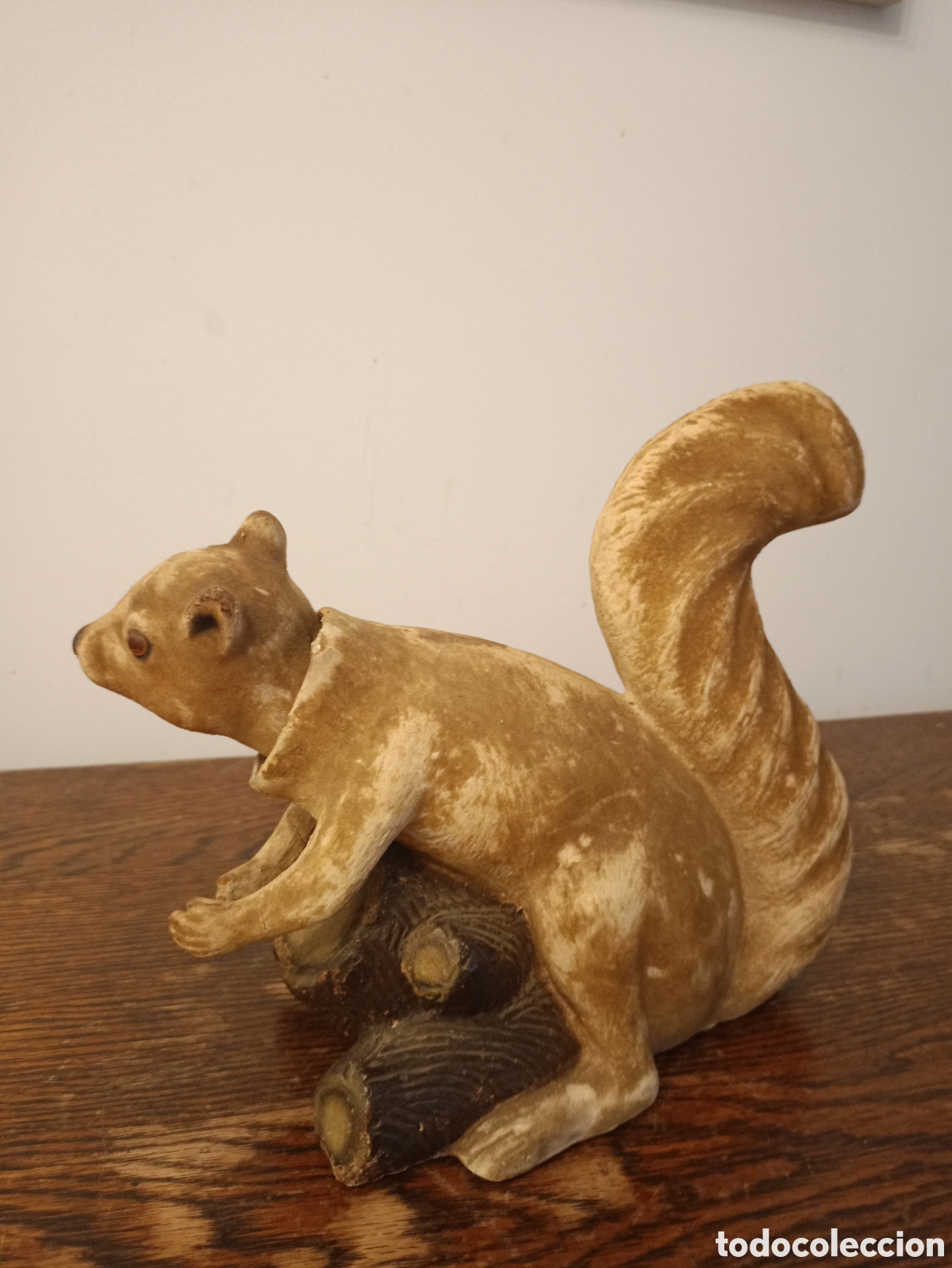 Mu&ntilde;ecas extranjeras: Antigua ardilla cabeza m&oacute;vil. - Foto 3