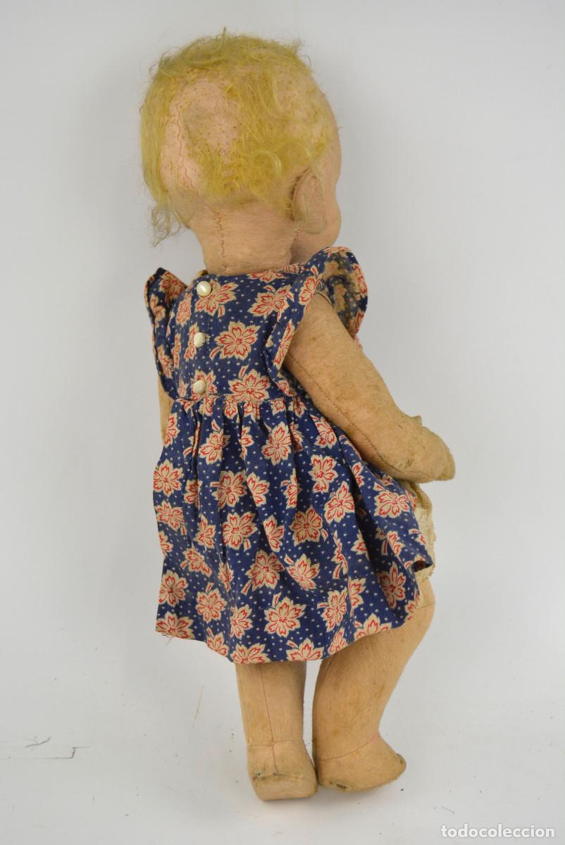 Mu&ntilde;ecas extranjeras: Mu&ntilde;eca de trapo, 1900s, sin marca aparente. - Foto 6