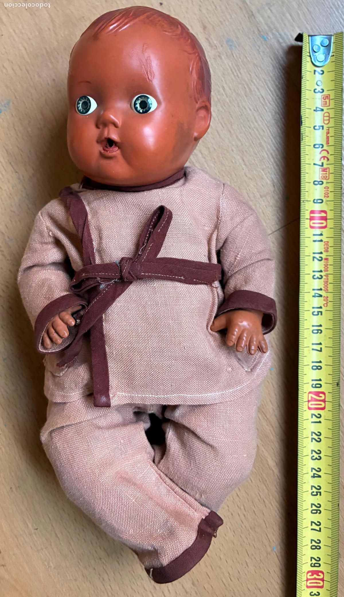 Mu&ntilde;ecas extranjeras: ANTIGUO MU&Ntilde;ECO DE GOMA NEGRITO, - Foto 2