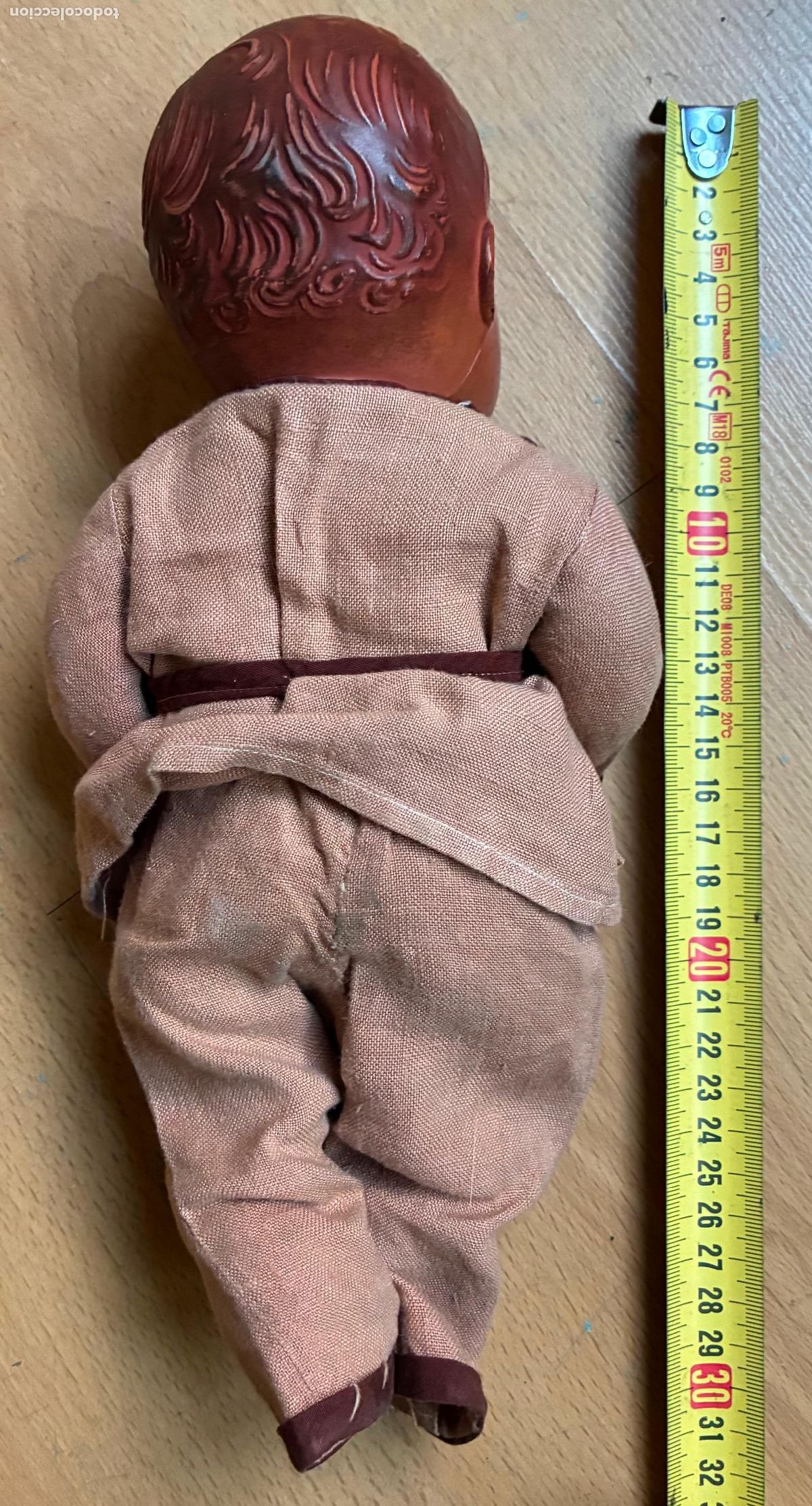 Mu&ntilde;ecas extranjeras: ANTIGUO MU&Ntilde;ECO DE GOMA NEGRITO, - Foto 3