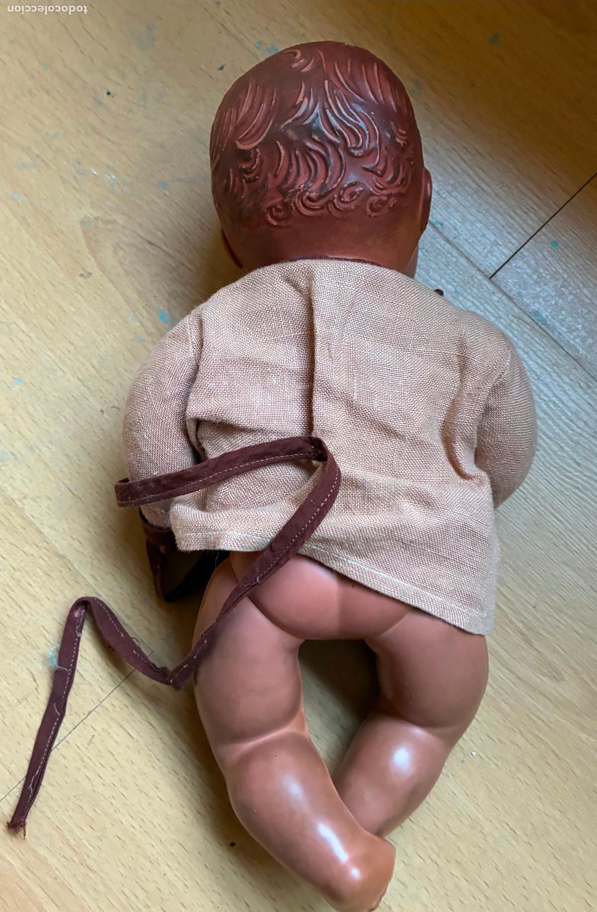 Mu&ntilde;ecas extranjeras: ANTIGUO MU&Ntilde;ECO DE GOMA NEGRITO, - Foto 7