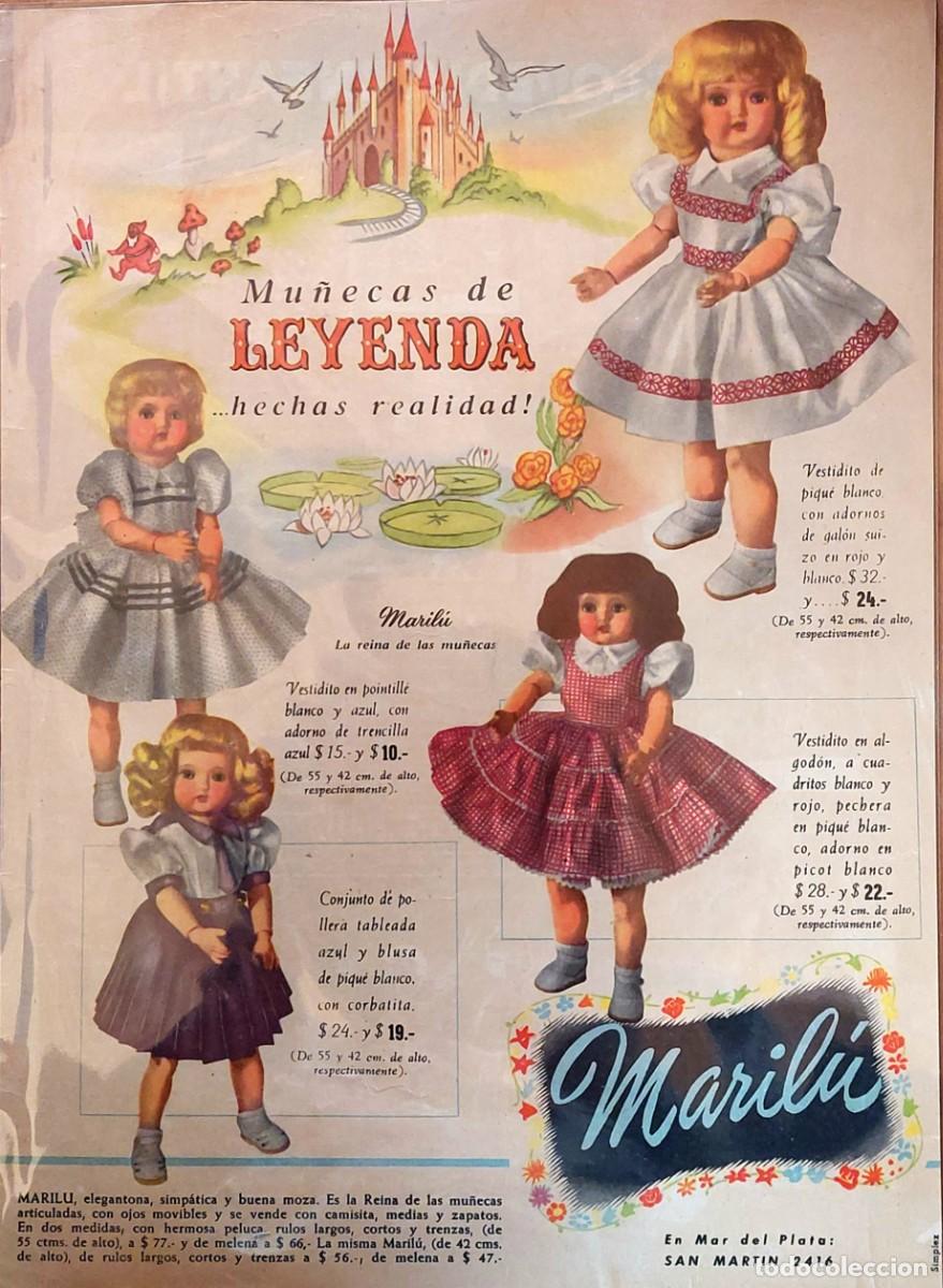 Mu&ntilde;ecas extranjeras: ( MU&Ntilde;ECAS ANTIGUAS ) LAMINAS PUBLICIDAD d&eacute;cada de los 40 - Foto 1