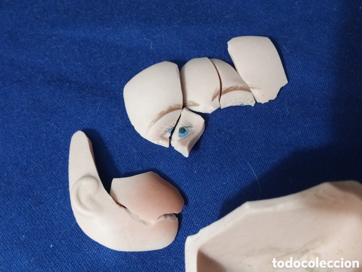 Mu&ntilde;ecas extranjeras: Cabeza mu&ntilde;eca de porcelana para restaurar - Foto 3