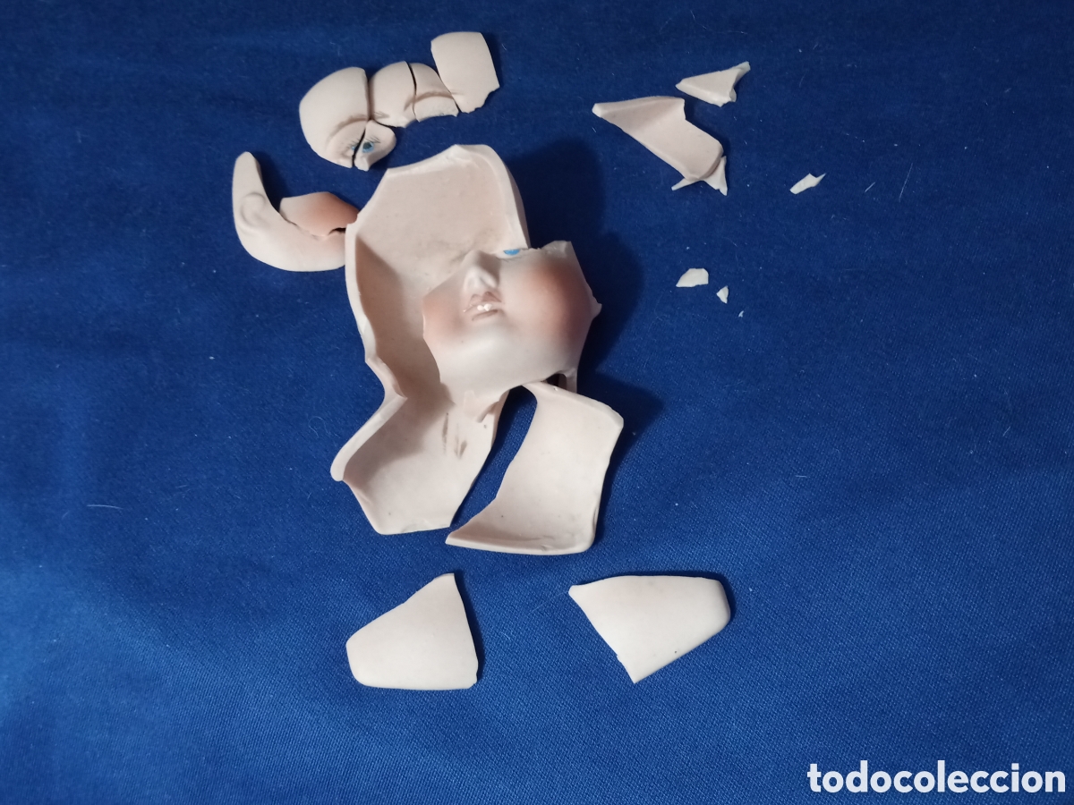 Mu&ntilde;ecas extranjeras: Cabeza mu&ntilde;eca de porcelana para restaurar - Foto 1