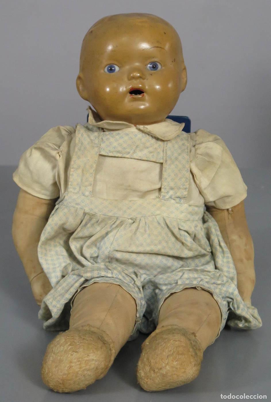 Mu&ntilde;ecas extranjeras: MU&Ntilde;ECO. HACIA 1930-40. MARCA EN LA NUCA - Foto 1