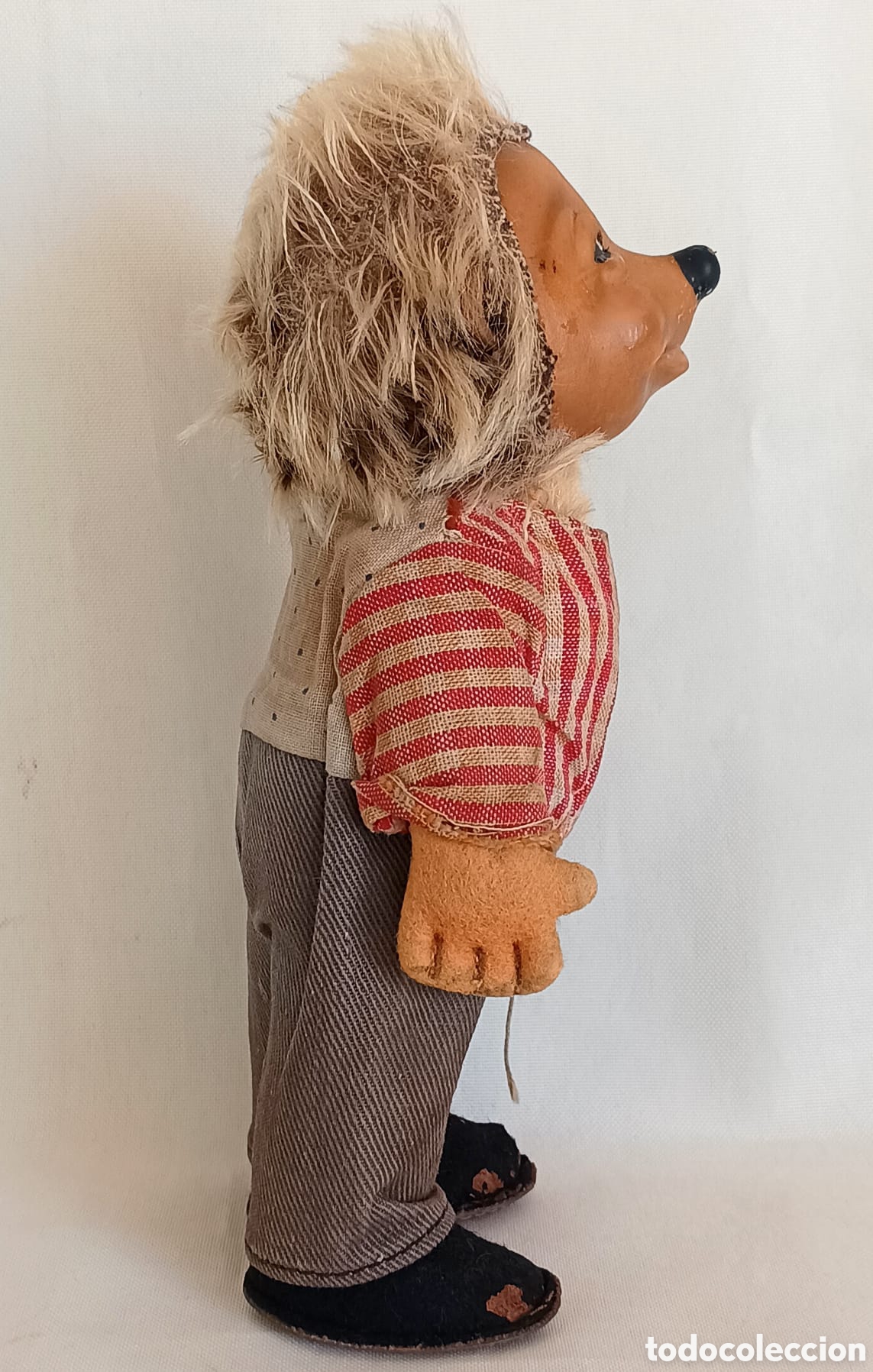 Mu&ntilde;ecas extranjeras: Mu&ntilde;eco Erizo Mecki de Steiff a&ntilde;os 50 - Foto 4
